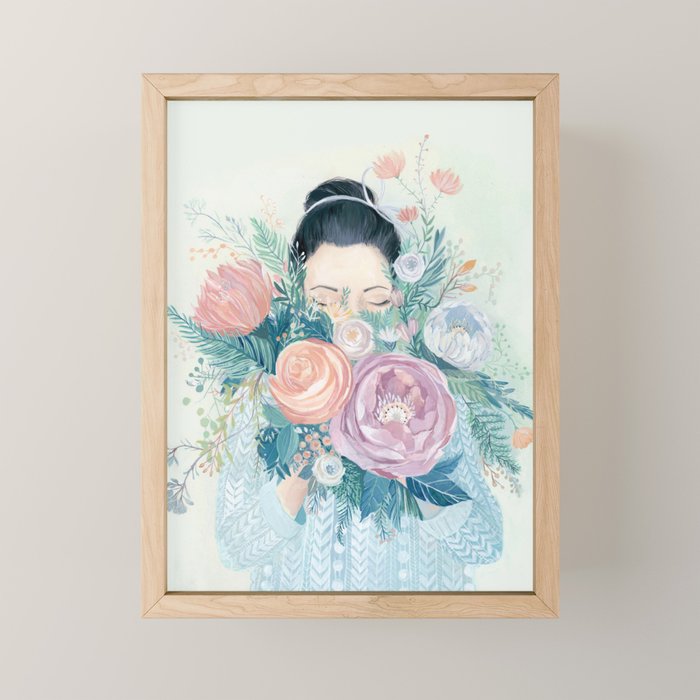 Floral Bouquet Mini Art Print Gallery Image 1