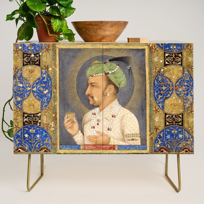 Antique Indian Miniature Painted Illustration Credenza Gallery Image 1