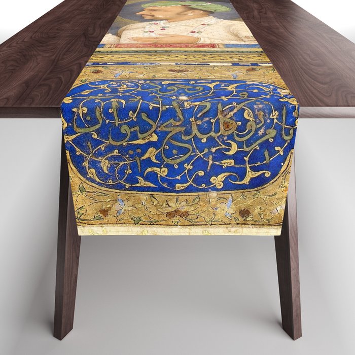 Antique Indian Miniature Painted Illustration Table Runner Gallery Image 1