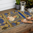 Antique Indian Miniature Painted Illustration Outdoor Rug Gallery Image 2