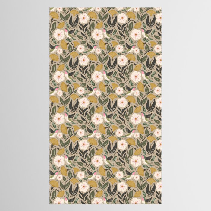 Hummingbird and Flowers Tablecloth Gallery Image 2