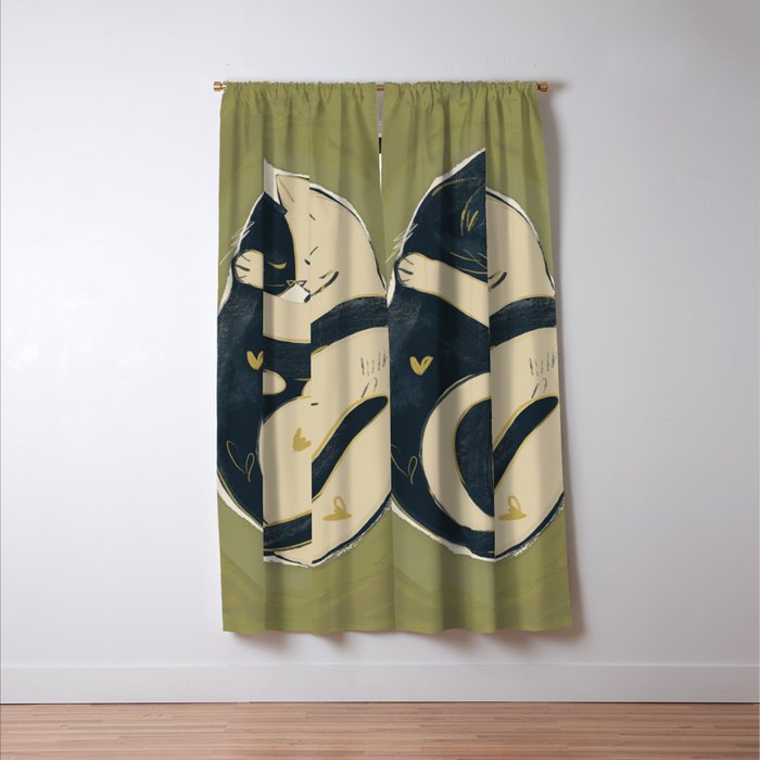 Cats In Love Window Curtain Gallery Image 3