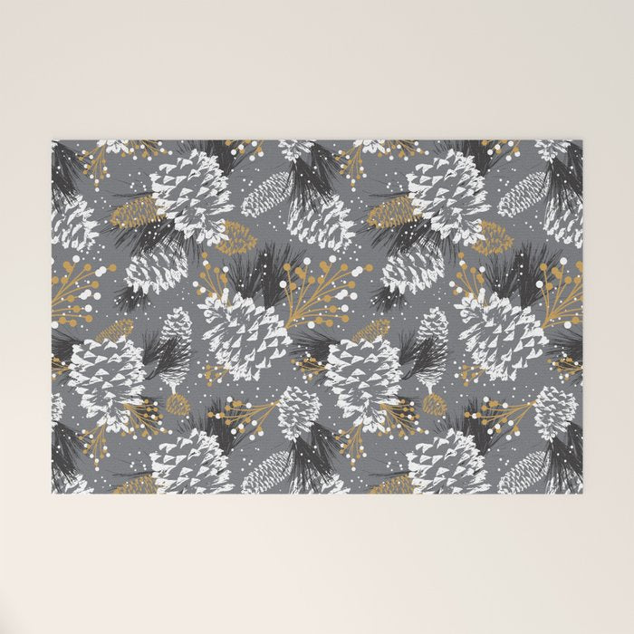 Festive Forest - Grey Welcome Mat Gallery Image 1