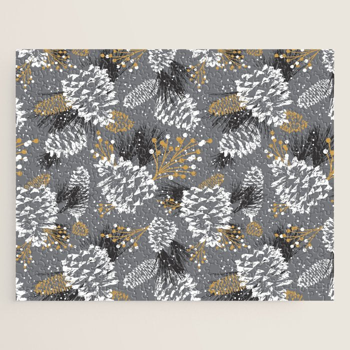 Festive Forest - Grey Jigsaw Puzzle Gallery Image 1