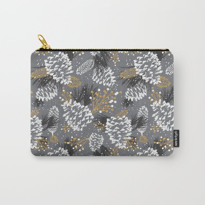 Festive Forest - Grey Carry All Pouch Gallery Image 1