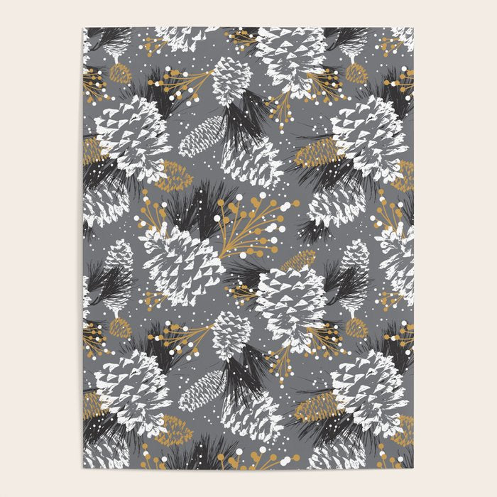 Festive Forest - Grey Poster Gallery Image 4