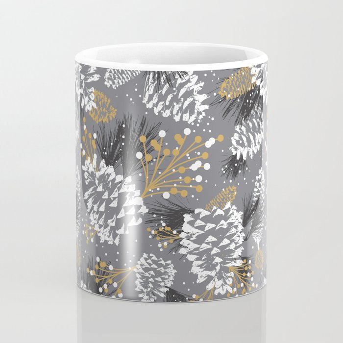 Festive Forest - Grey Coffee Mug Gallery Image 4