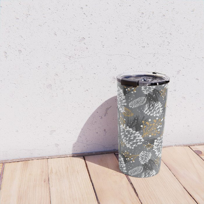 Festive Forest - Grey Travel Mug Gallery Image 4
