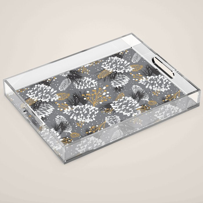 Festive Forest - Grey Acrylic Tray Gallery Image 1