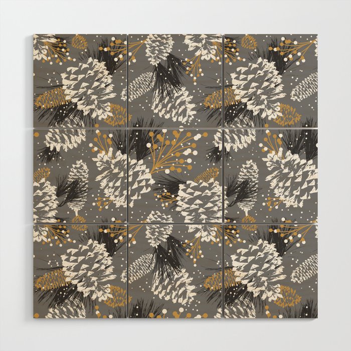 Festive Forest - Grey Wood Wall Art Gallery Image 1