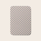 Mid Century Modern Atomic Stars Pattern in Steel Teal Blue and Pale Blush Pink Bath Mat Gallery Image 1
