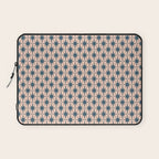 Mid Century Modern Atomic Stars Pattern in Steel Teal Blue and Pale Blush Pink Laptop Sleeve Gallery Image 1