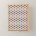 Mid Century Modern Atomic Stars Pattern in Steel Teal Blue and Pale Blush Pink Mini Art Print Gallery Image 1