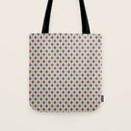 Mid Century Modern Atomic Stars Pattern in Steel Teal Blue and Pale Blush Pink Tote Bag Gallery Image 1