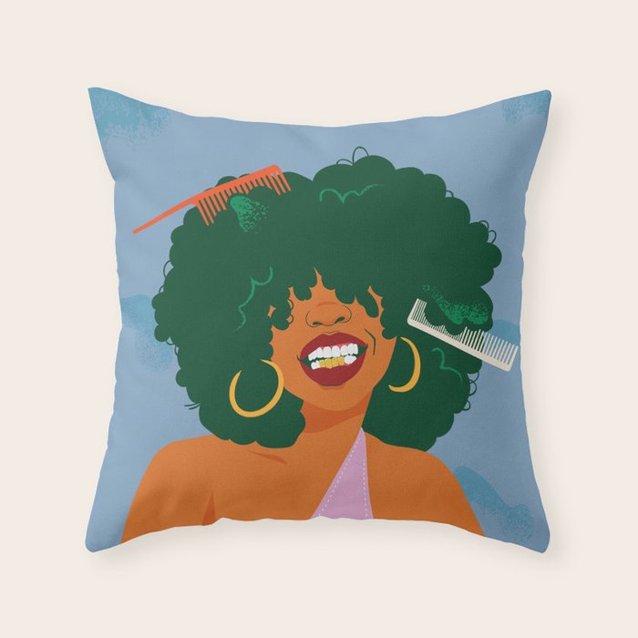 Gold Teeth Shorty Throw Pillow Gallery Image 6