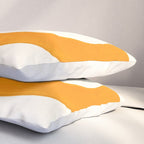 Minimalist Abstract Mid Century Modern Colorful Shape Yellow Blue Pattern Fun Art Pillow Sham Gallery Image 3