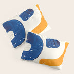 Minimalist Abstract Mid Century Modern Colorful Shape Yellow Blue Pattern Fun Art Pillow Sham Gallery Image 3