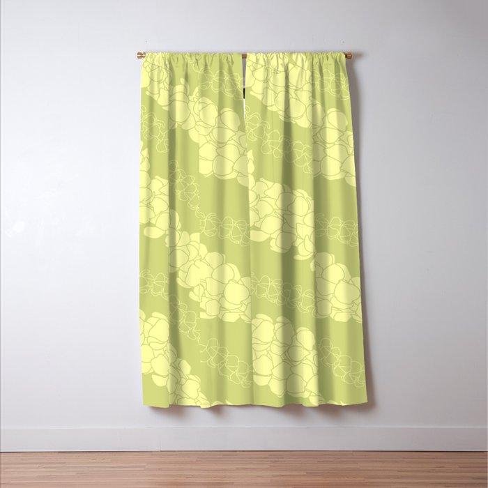 Puakenikeni lei Hawaii art v1 Window Curtain Gallery Image 3
