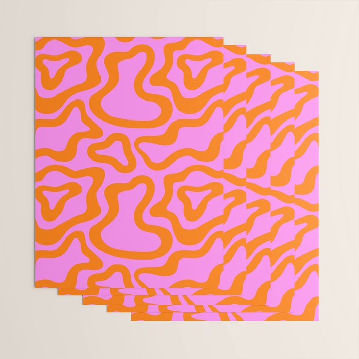 Wavy retro pink psychedelic pattern Wrapping Paper Gallery Image 3