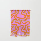 Wavy retro pink psychedelic pattern Wall Hanging Gallery Image 1