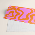 Wavy retro pink psychedelic pattern Wrapping Paper Gallery Image 2
