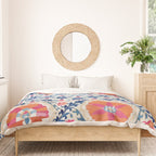 Bokhara Nim Suzani Southwest Uzbekistan Embroidery Print Duvet Cover Gallery Image 3