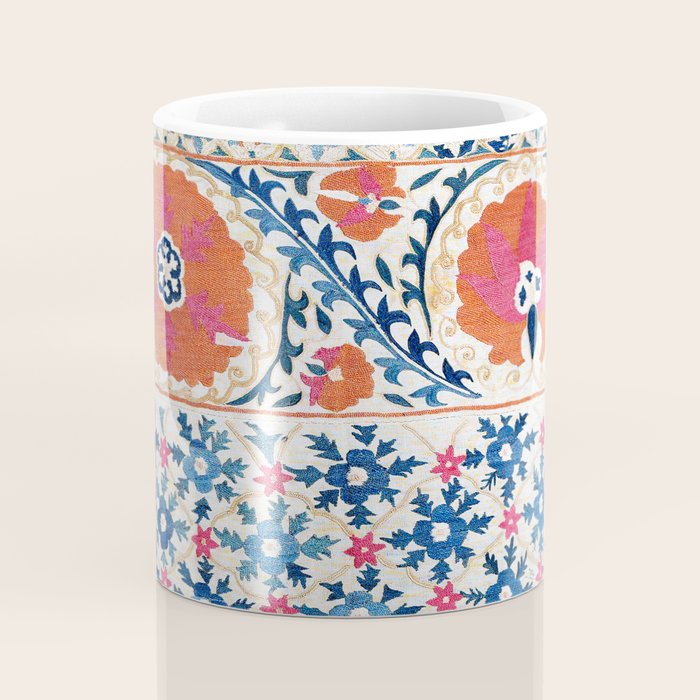 Bokhara Nim Suzani Southwest Uzbekistan Embroidery Print Coffee Mug Gallery Image 4