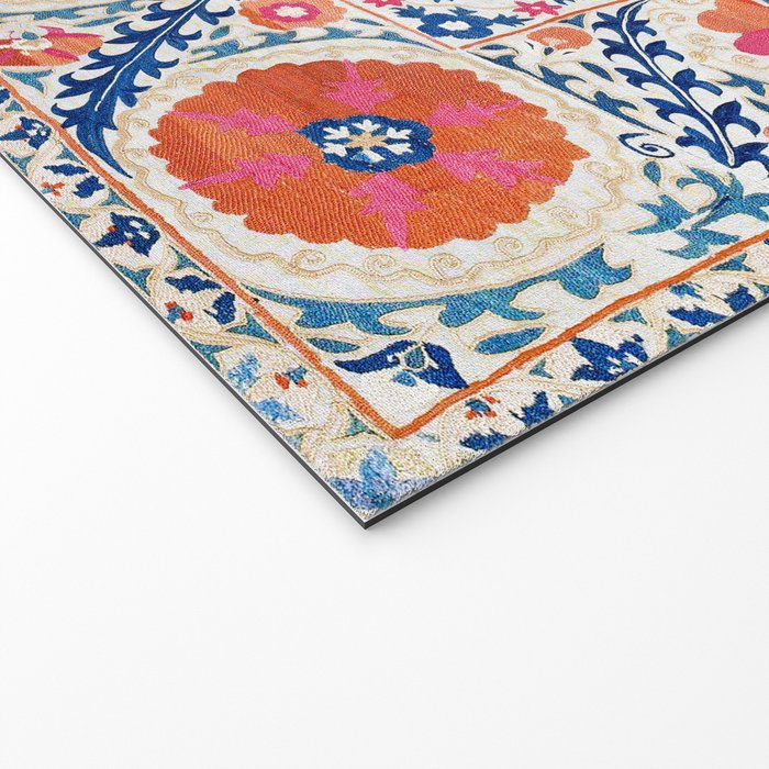 Bokhara Nim Suzani Southwest Uzbekistan Embroidery Print Welcome Mat Gallery Image 2