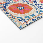 Bokhara Nim Suzani Southwest Uzbekistan Embroidery Print Welcome Mat Gallery Image 2