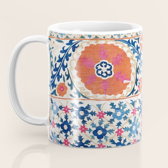 Bokhara Nim Suzani Southwest Uzbekistan Embroidery Print Coffee Mug Gallery Image 3