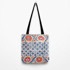 Bokhara Nim Suzani Southwest Uzbekistan Embroidery Print Tote Bag Gallery Image 2