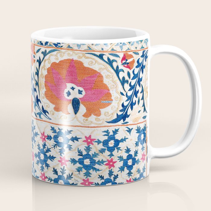 Bokhara Nim Suzani Southwest Uzbekistan Embroidery Print Coffee Mug Gallery Image 1