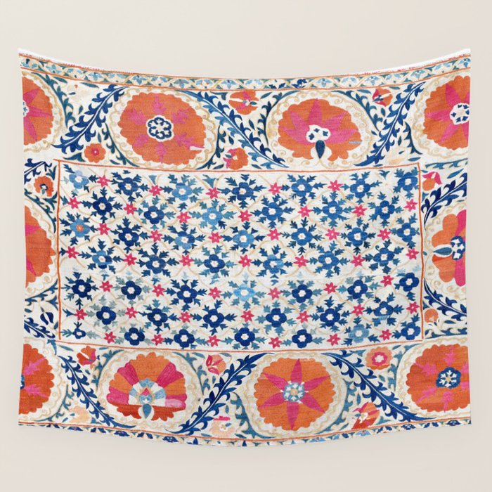 Bokhara Nim Suzani Southwest Uzbekistan Embroidery Print Wall Tapestry Gallery Image 4