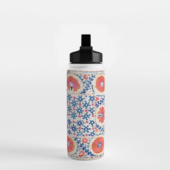 Bokhara Nim Suzani Southwest Uzbekistan Embroidery Print Water Bottle Gallery Image 2