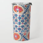 Bokhara Nim Suzani Southwest Uzbekistan Embroidery Print Travel Mug Gallery Image 2