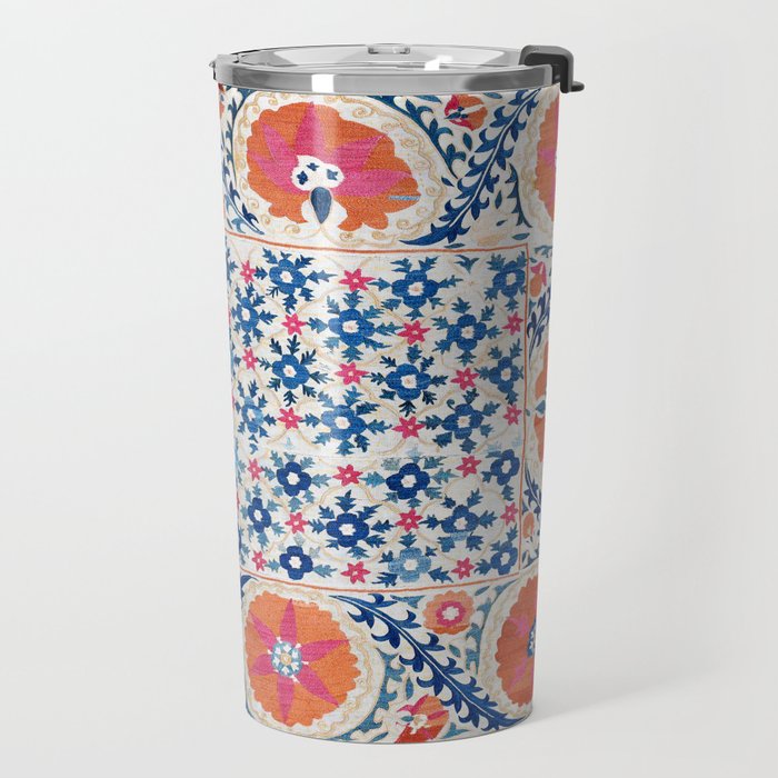 Bokhara Nim Suzani Southwest Uzbekistan Embroidery Print Travel Mug Gallery Image 2