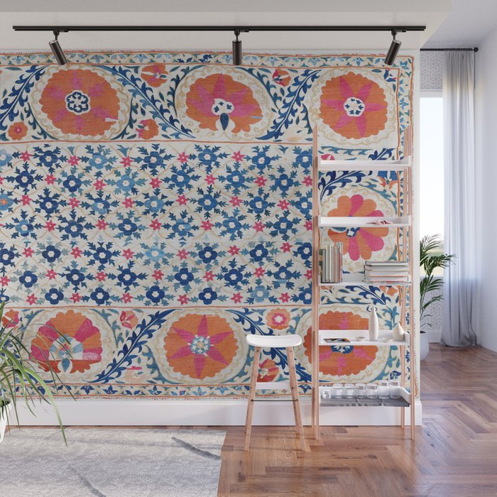 Bokhara Nim Suzani Southwest Uzbekistan Embroidery Print Wall Mural Gallery Image 1
