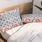 Bokhara Nim Suzani Southwest Uzbekistan Embroidery Print Pillow Sham Gallery Image 2