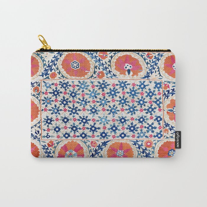 Bokhara Nim Suzani Southwest Uzbekistan Embroidery Print Carry All Pouch Gallery Image 1