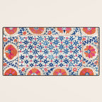 Bokhara Nim Suzani Southwest Uzbekistan Embroidery Print Desk Mat Gallery Image 3