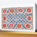 Bokhara Nim Suzani Southwest Uzbekistan Embroidery Print Wall Mural Gallery Image 2