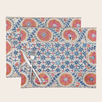 Bokhara Nim Suzani Southwest Uzbekistan Embroidery Print Placemat Gallery Image 1