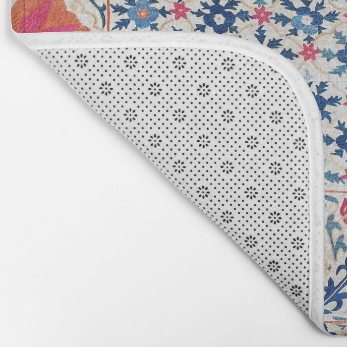 Bokhara Nim Suzani Southwest Uzbekistan Embroidery Print Bath Mat Gallery Image 2