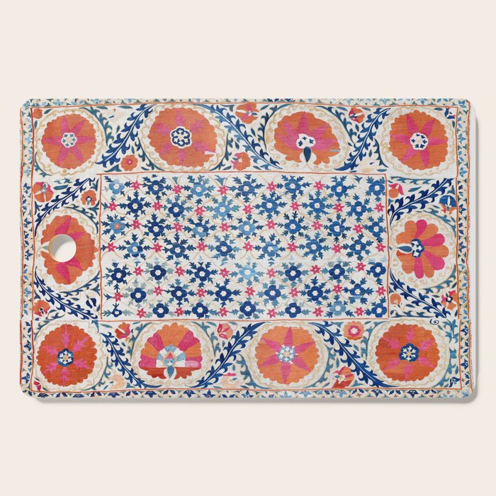 Bokhara Nim Suzani Southwest Uzbekistan Embroidery Print Cutting Board Gallery Image 1