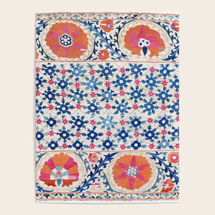 Bokhara Nim Suzani Southwest Uzbekistan Embroidery Print Poster Gallery Image 4
