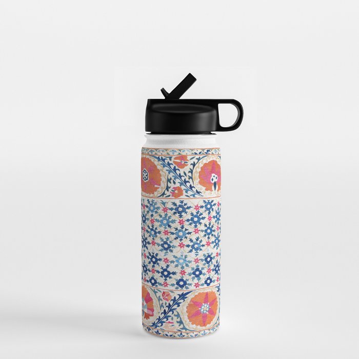 Bokhara Nim Suzani Southwest Uzbekistan Embroidery Print Water Bottle Gallery Image 1