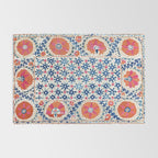 Bokhara Nim Suzani Southwest Uzbekistan Embroidery Print Rug Gallery Image 2