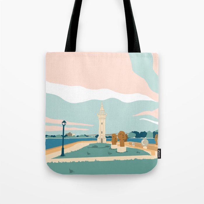 Roosevelt Island, the lighthouse, New York Tote Bag Gallery Image 1