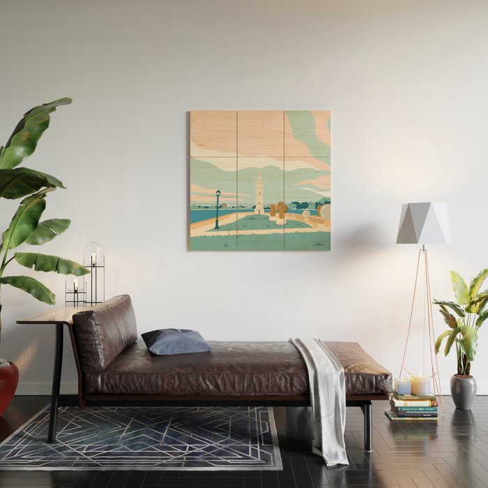 Roosevelt Island, the lighthouse, New York Wood Wall Art Gallery Image 2