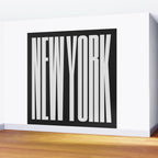New York: B&W Typography Edition Wall Mural Gallery Image 2